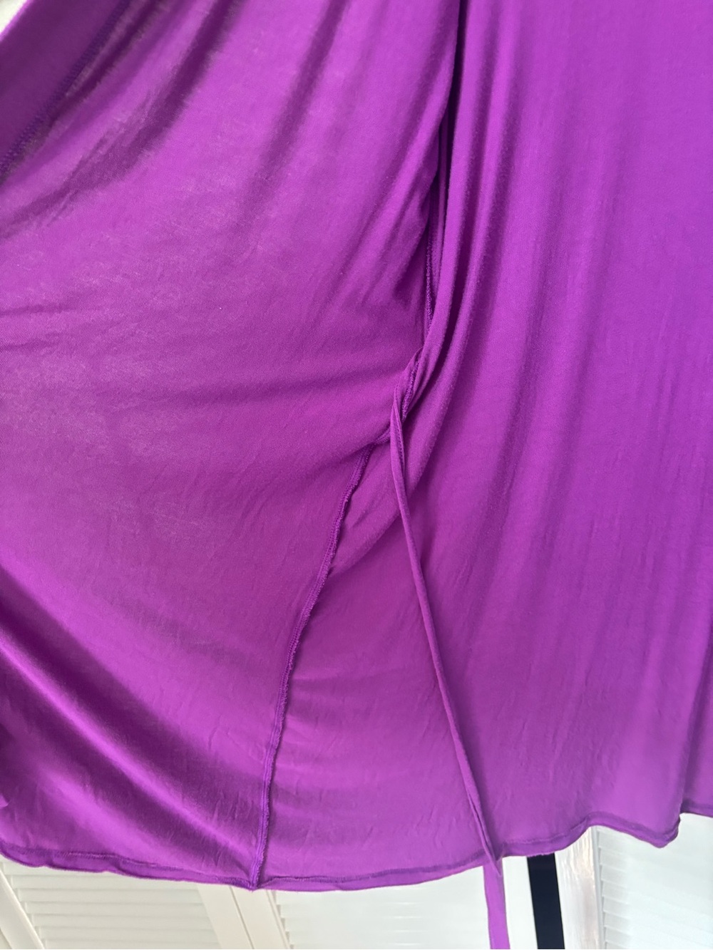 Ambrielle Purple Lace-Trim Robe - Picture 5 of 6